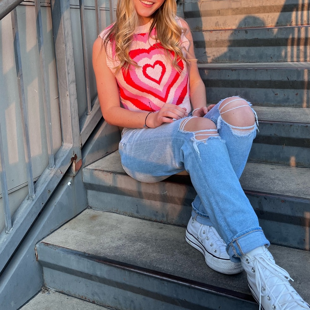 heart sweater vest